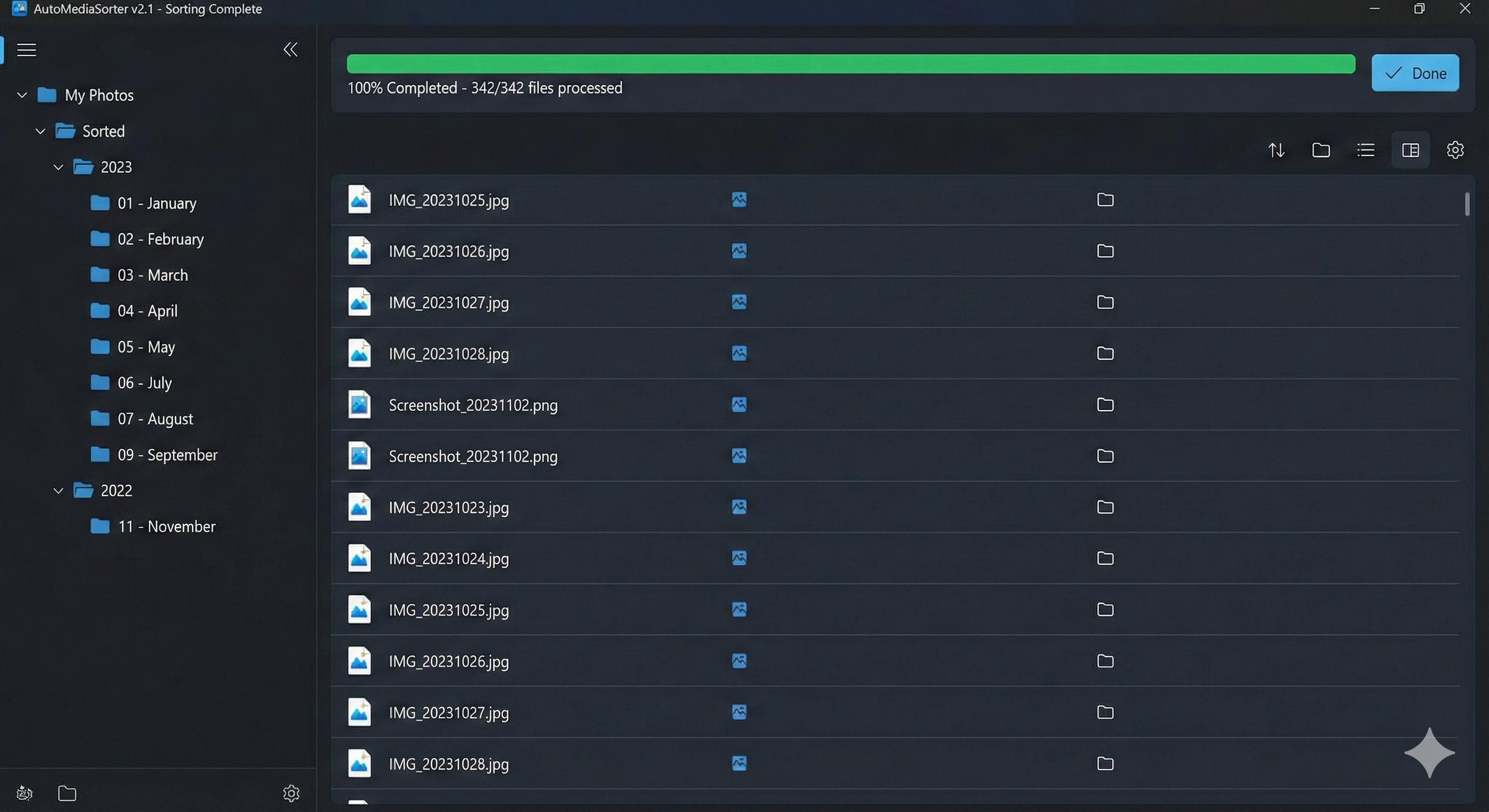 AutoMediaSorter Interface